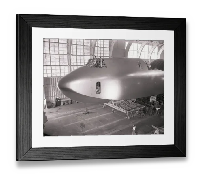 Framed Print : View of Nose of Howard Hughes Hercules Plane Framed Print : View of Nose of Howard Hughes Hercules Plane