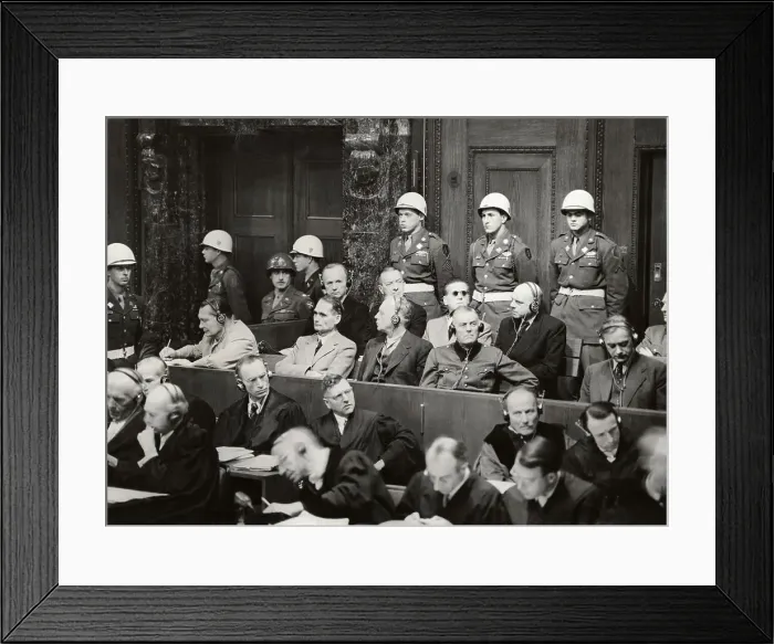 Framed Print : Nuremberg Trials Under Way Framed Print : Nuremberg Trials Under Way