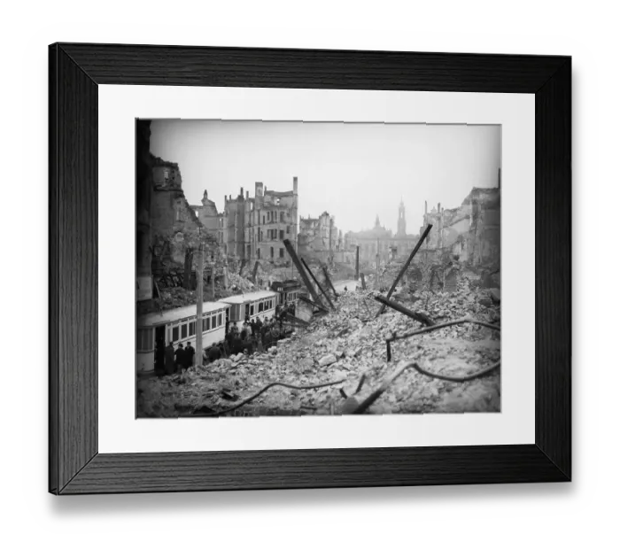 Framed Print : Dresden After the Bombing