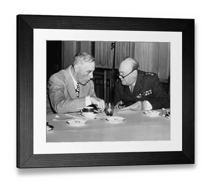 Framed Print : Franklin Roosevelt and Winston Churchill Framed Print : Franklin Roosevelt and Winston Churchill