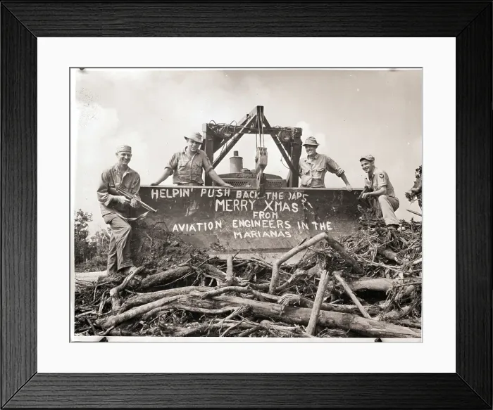 Framed Print : Merry Christmas from Soldiers in Pacific Framed Print : Merry Christmas from Soldiers in Pacific