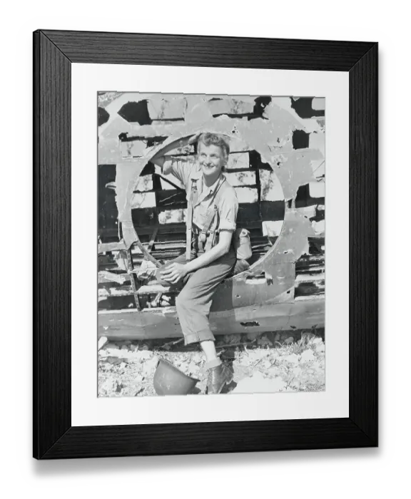 Framed Print : Mary Scarborough Posing in Insignia Framed Print : Mary Scarborough Posing in Insignia