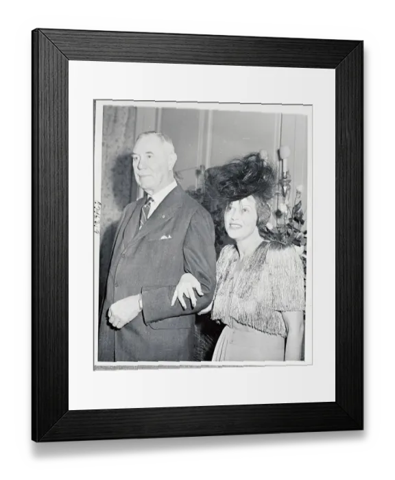 Framed Print : Robert McCormick with New Bride Framed Print : Robert McCormick with New Bride
