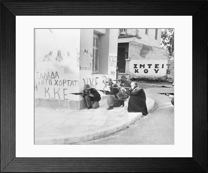 Framed Print : Troops Firing at Police Headquarters Framed Print : Troops Firing at Police Headquarters