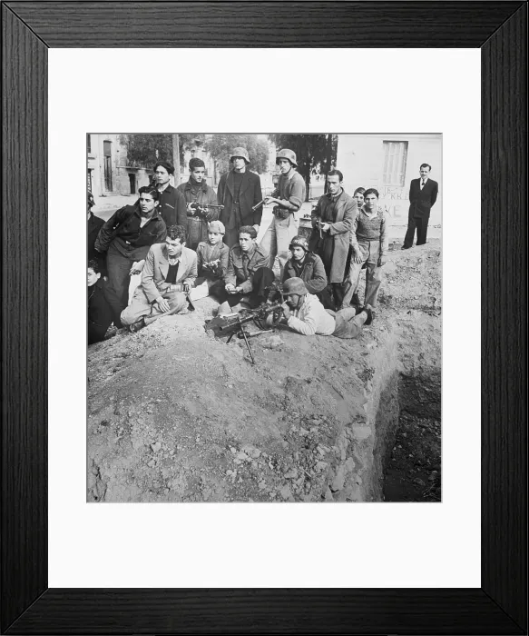 Framed Print : Elas Troops with Guns and Rifles Framed Print : Elas Troops with Guns and Rifles