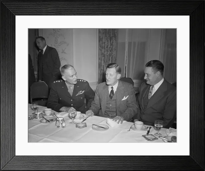 Framed Print : Brehon Somervell Speaking with Colleagues Framed Print : Brehon Somervell Speaking with Colleagues