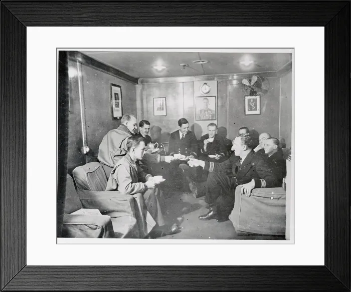 Framed Print : Soldiers on the Queen Mary Framed Print : Soldiers on the Queen Mary