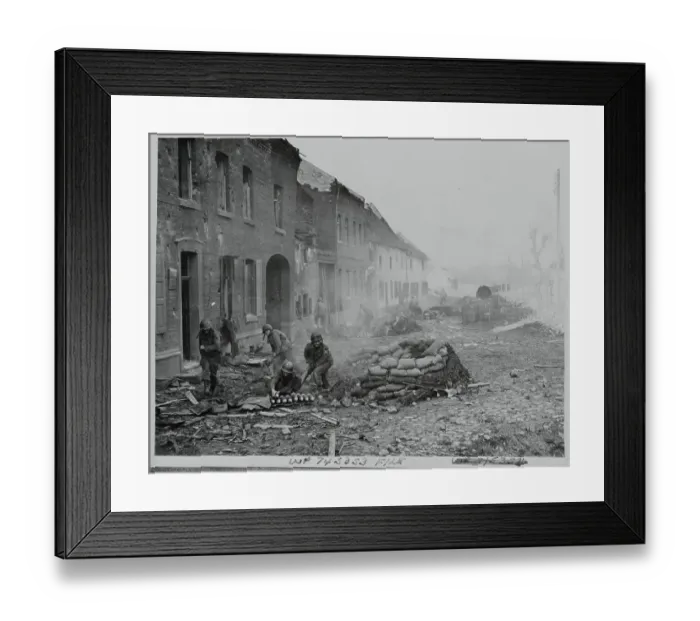 Framed Print : US Troops Use Mortars in House-to-House Fighting Framed Print : US Troops Use Mortars in House-to-House Fighting