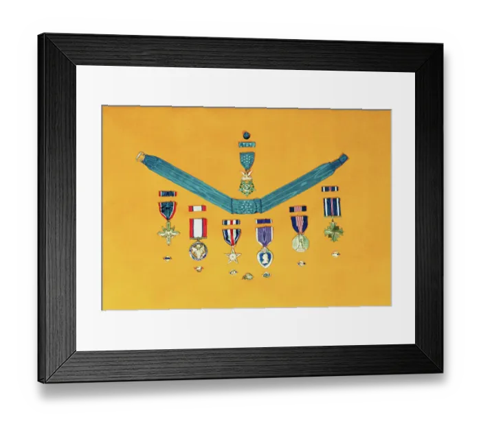 Framed Print : United States Military Medals Framed Print : United States Military Medals