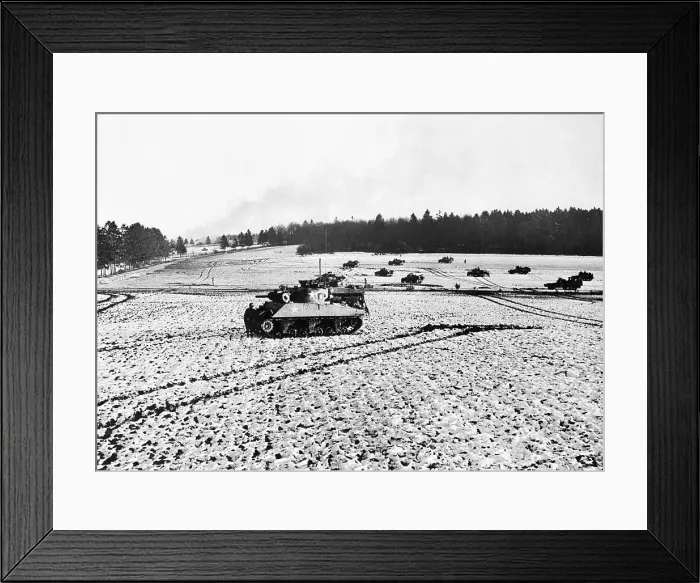 Framed Print : American Armor Prepares to Relieve Bastogne 1944 Framed Print : American Armor Prepares to Relieve Bastogne 1944