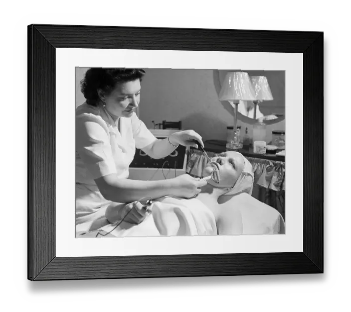 Framed Print : Woman Having Facial Rejuvenation Framed Print : Woman Having Facial Rejuvenation