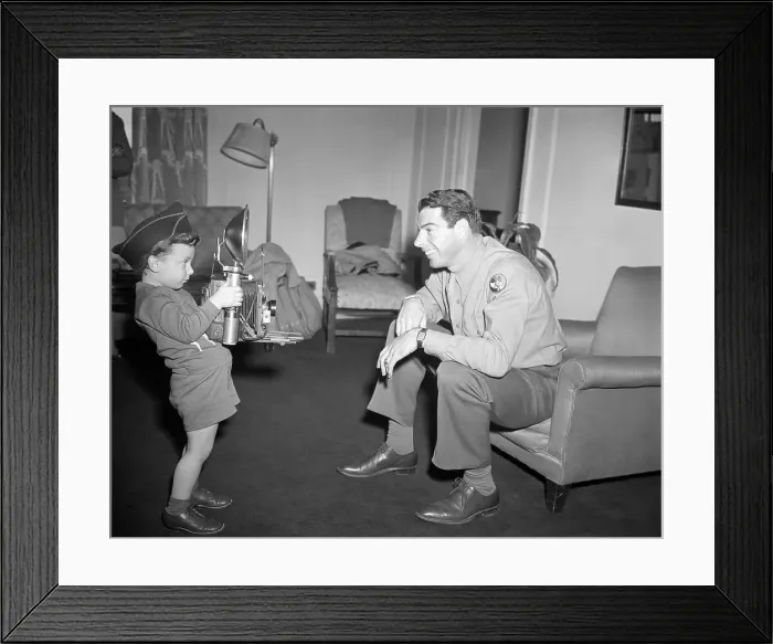 Framed Print : Joe Dimaggio III Taking Dad's Picture