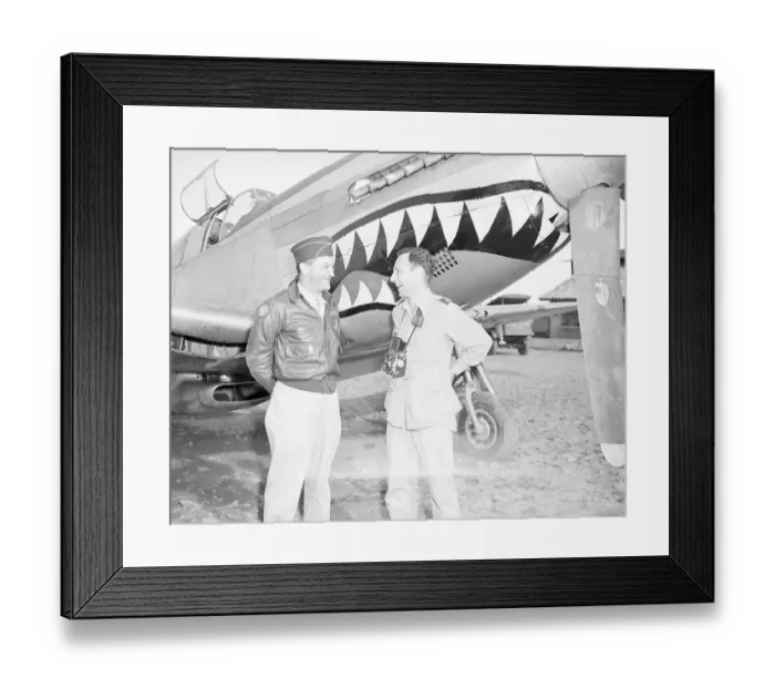 Framed Print : General Chennault and War Photographer Framed Print : General Chennault and War Photographer