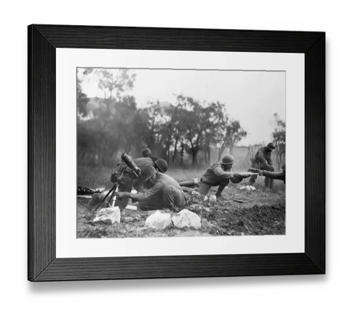 Framed Print : African American Mortar Company During world War II Framed Print : African American Mortar Company During world War II