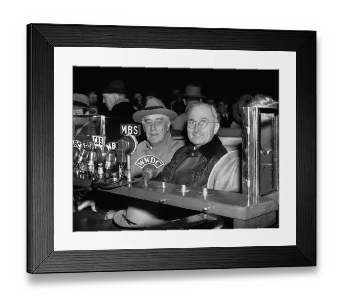 Framed Print : President Roosevelt and Vice President Elect Harry S. Truman Framed Print : President Roosevelt and Vice President Elect Harry S. Truman