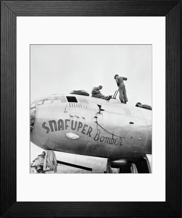 Framed Print : Men Working on Plane Framed Print : Men Working on Plane
