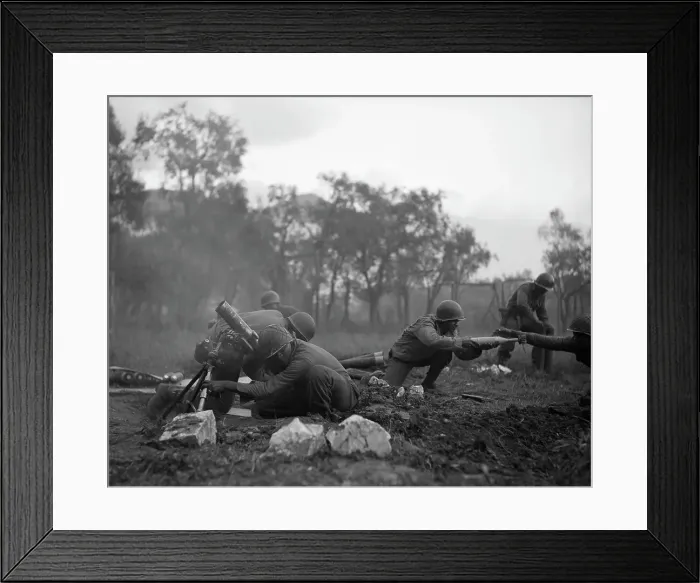 Framed Print : Armed African Am Soldiers At War Framed Print : Armed African Am Soldiers At War