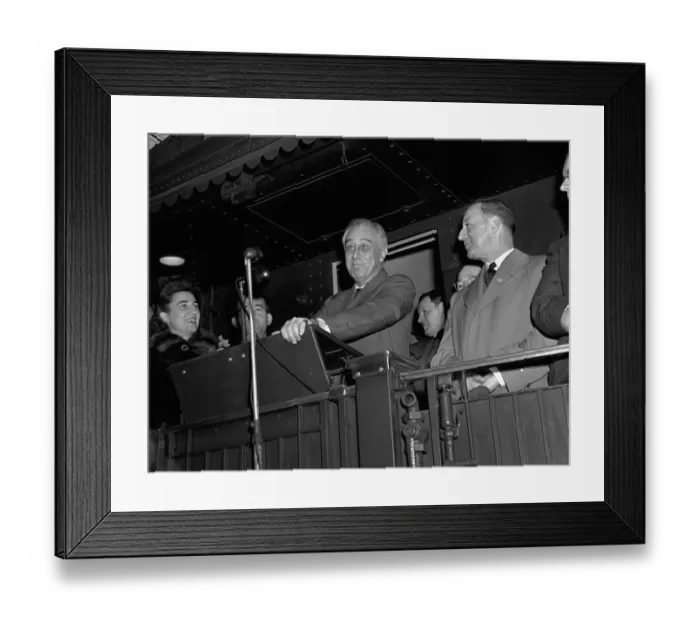 Framed Print : President Roosevelt Campaigning Framed Print : President Roosevelt Campaigning