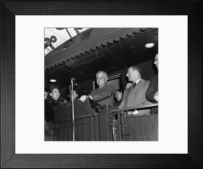 Framed Print : President Roosevelt Campaigning