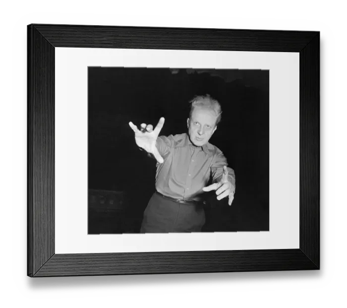Framed Print : Leopold Stokowski Moving His Hands to Music Framed Print : Leopold Stokowski Moving His Hands to Music