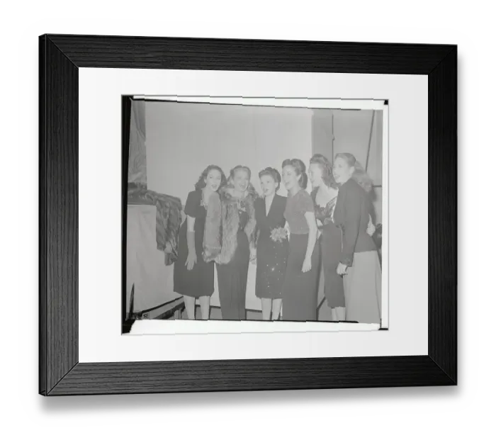 Framed Print : Famous Female Singers Singing at Microphones Framed Print : Famous Female Singers Singing at Microphones