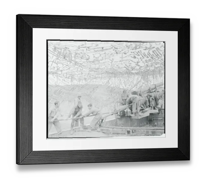 Framed Print : US Troops Load 240mm Howitzer Near Bologna 1944 Framed Print : US Troops Load 240mm Howitzer Near Bologna 1944