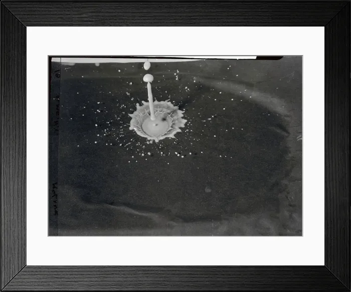 Framed Print : Drop of Milk Hitting Flat Surface Framed Print : Drop of Milk Hitting Flat Surface