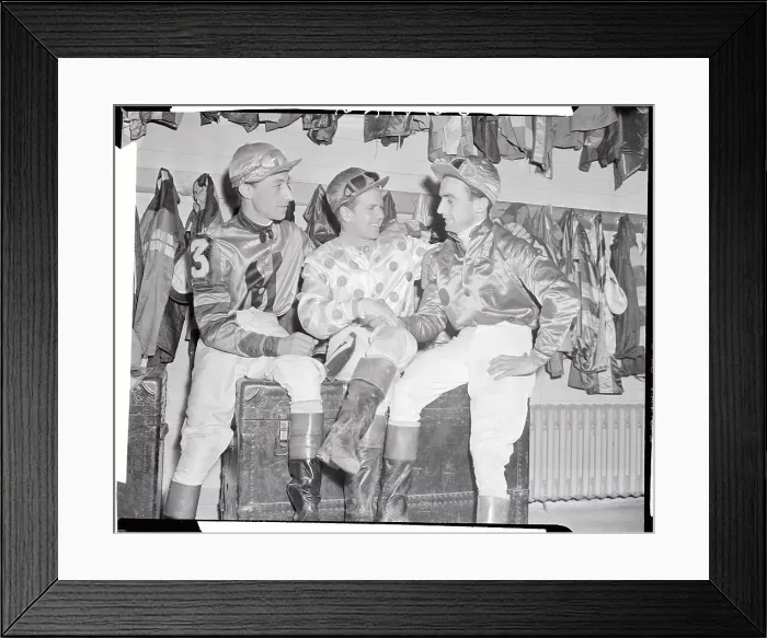 Framed Print : Jockeys Sitting and Conversing Framed Print : Jockeys Sitting and Conversing