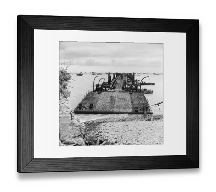 Framed Print : Prefabricated Harbor Of Allies Framed Print : Prefabricated Harbor Of Allies