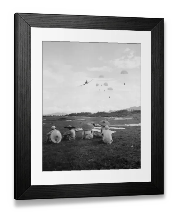 Framed Print : American Plane Dropping Supplies Framed Print : American Plane Dropping Supplies
