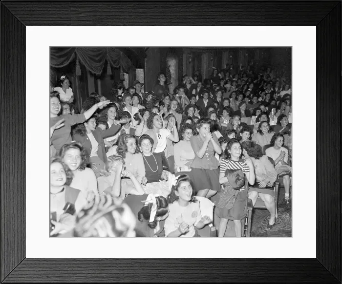 Framed Print : Frank Sinatra Fans at Paramount Theater Framed Print : Frank Sinatra Fans at Paramount Theater