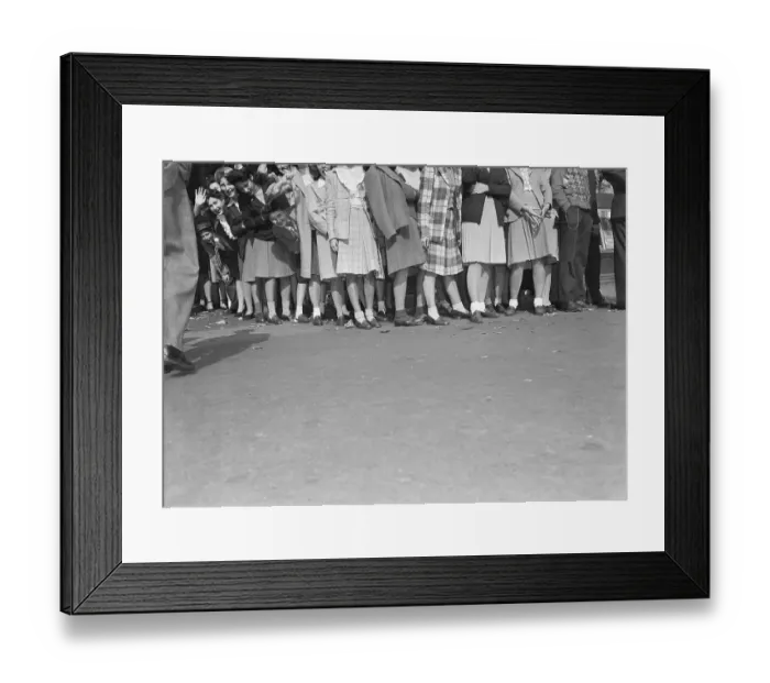 Framed Print : Frank Sinatra's Bobby Soxer Fans Framed Print : Frank Sinatra's Bobby Soxer Fans