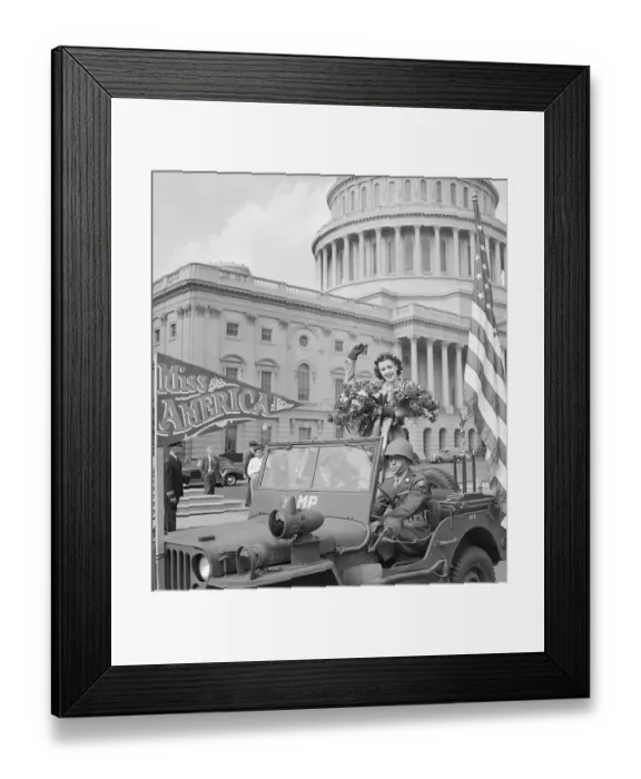 Framed Print : Miss America Winner Venus Ramey Visiting White House Framed Print : Miss America Winner Venus Ramey Visiting White House