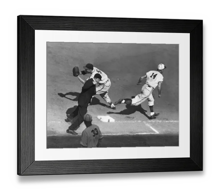 Framed Print : Baseball Player Crossing Plate Framed Print : Baseball Player Crossing Plate