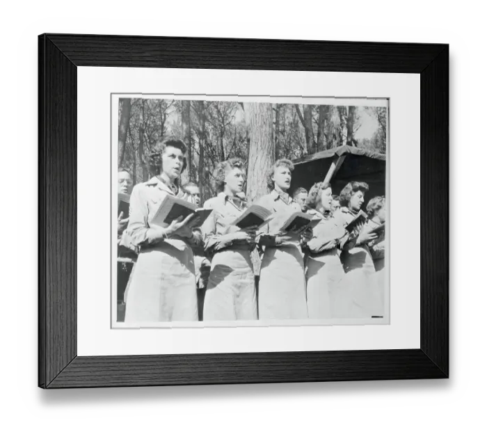 Framed Print : WAC Choir Singing at Services Framed Print : WAC Choir Singing at Services