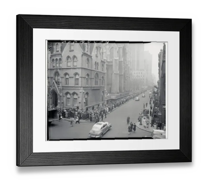 Framed Print : Crowd Outside St. Patrick's Cathedral Framed Print : Crowd Outside St. Patrick's Cathedral