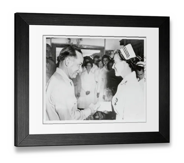 Framed Print : Nurse Faye White Receiving Bronze Star Framed Print : Nurse Faye White Receiving Bronze Star