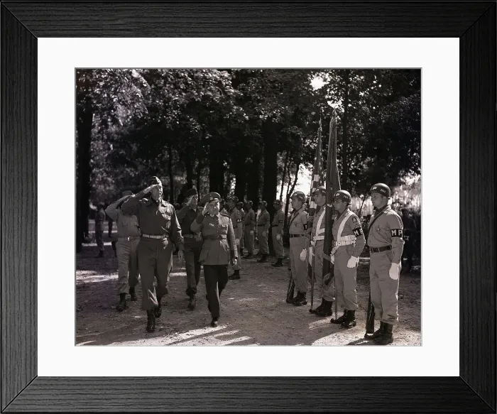 Framed Print : Mark Clark and E.G. Dutra Inspect Troops Framed Print : Mark Clark and E.G. Dutra Inspect Troops