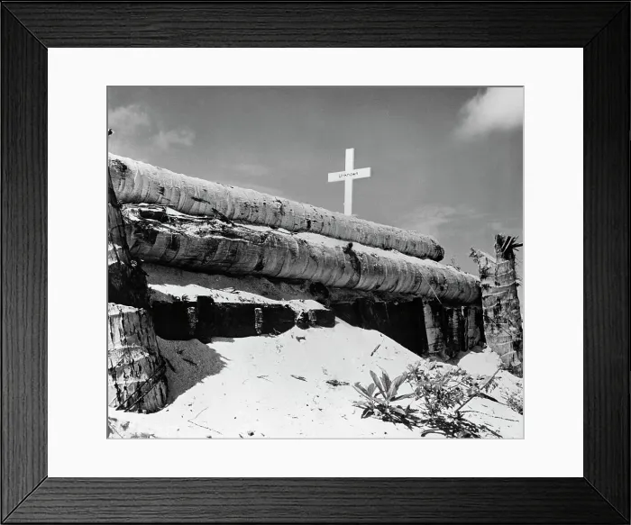 Framed Print : Gravesite Marked by Cross Framed Print : Gravesite Marked by Cross