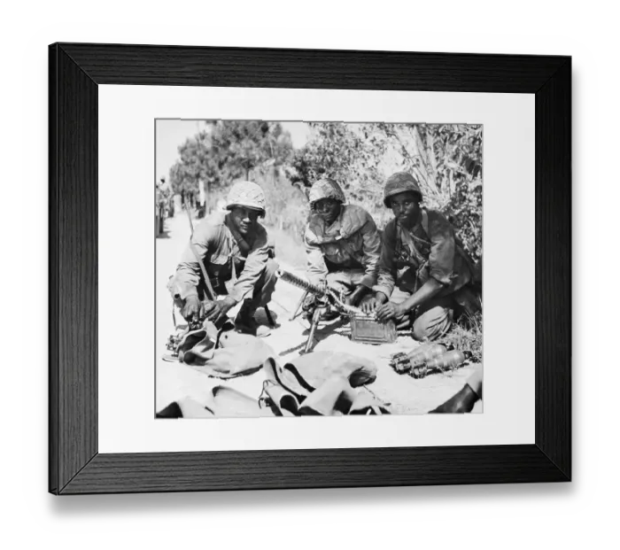 Framed Print : Black Machine Gunners In Italy Framed Print : Black Machine Gunners In Italy