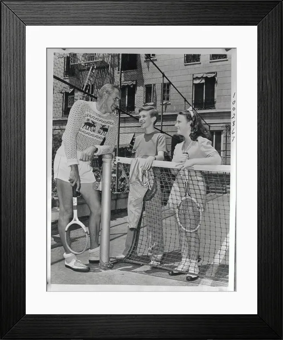Framed Print : Bill Tilden Giving Children Tennis Tips Framed Print : Bill Tilden Giving Children Tennis Tips