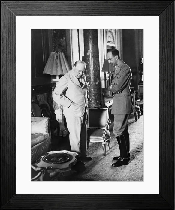 Framed Print : Prince Umberto and Winston Churchill