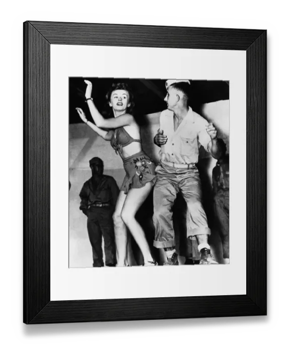 Framed Print : Marine Dancing With USO Star Framed Print : Marine Dancing With USO Star