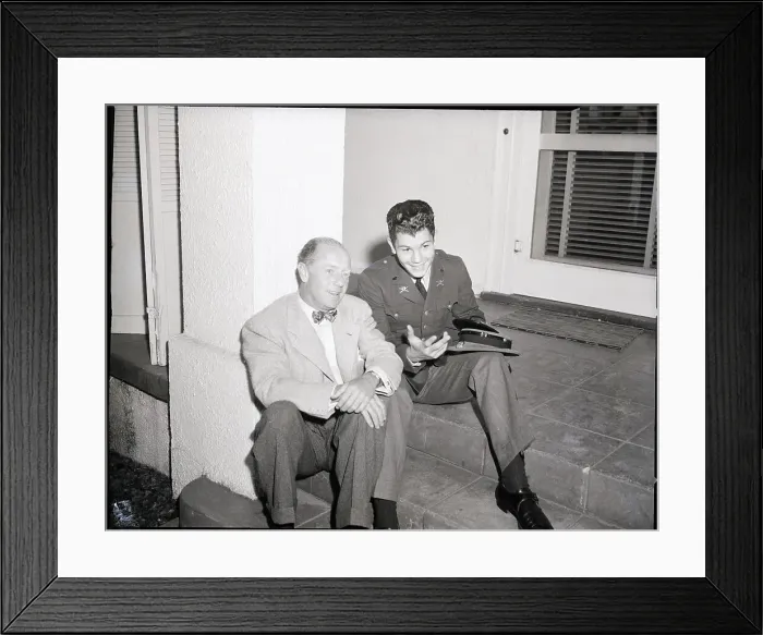 Framed Print : Radio Actor Freeman Gosden with Son