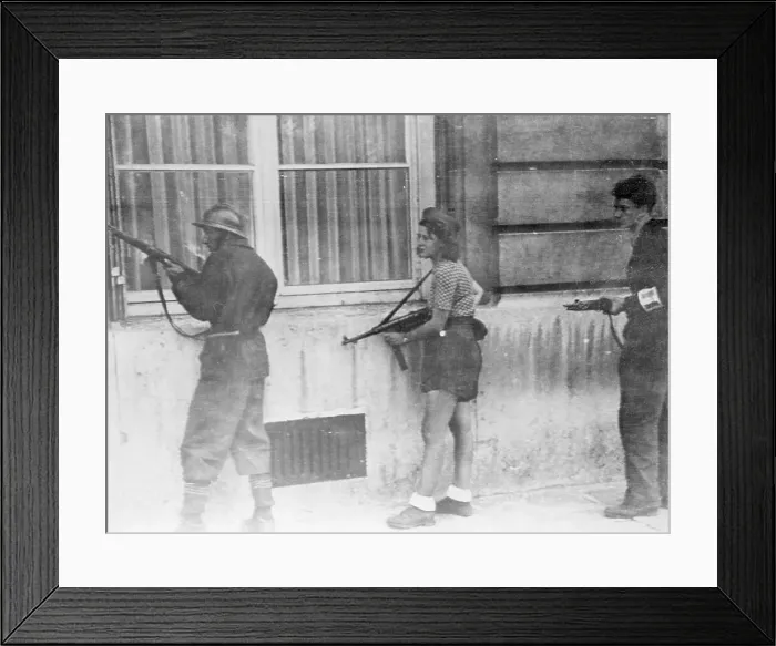 Framed Print : French Forces Hunting German Snipers Framed Print : French Forces Hunting German Snipers