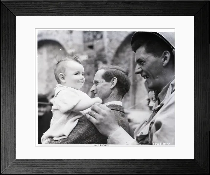 Framed Print : French Baby Smiles At Gi Framed Print : French Baby Smiles At Gi