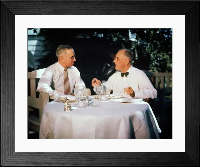 Framed Print : Harry S. Truman and Franklin D. Roosevelt Conversing Framed Print : Harry S. Truman and Franklin D. Roosevelt Conversing