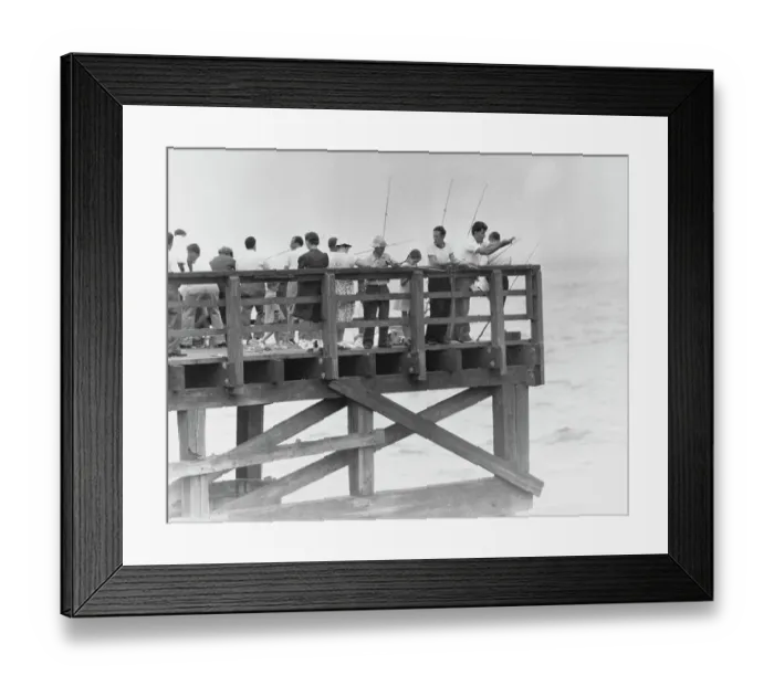 Framed Print : Pier Fishing Framed Print : Pier Fishing