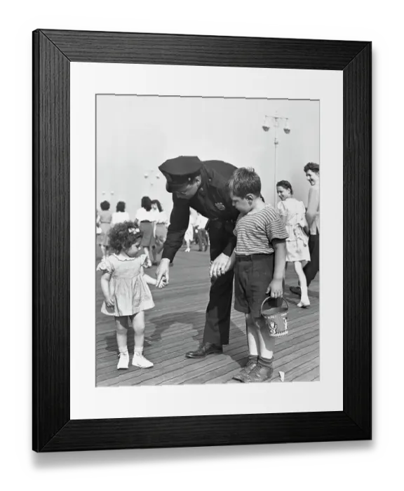 Framed Print : Lost Children at Coney Island Framed Print : Lost Children at Coney Island