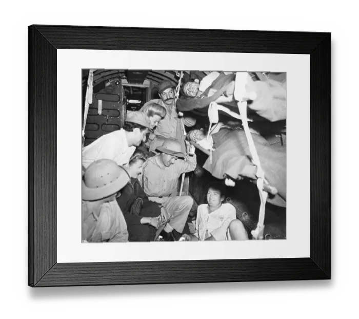 Framed Print : Bob Hope Chatting with Wounded Servicemen